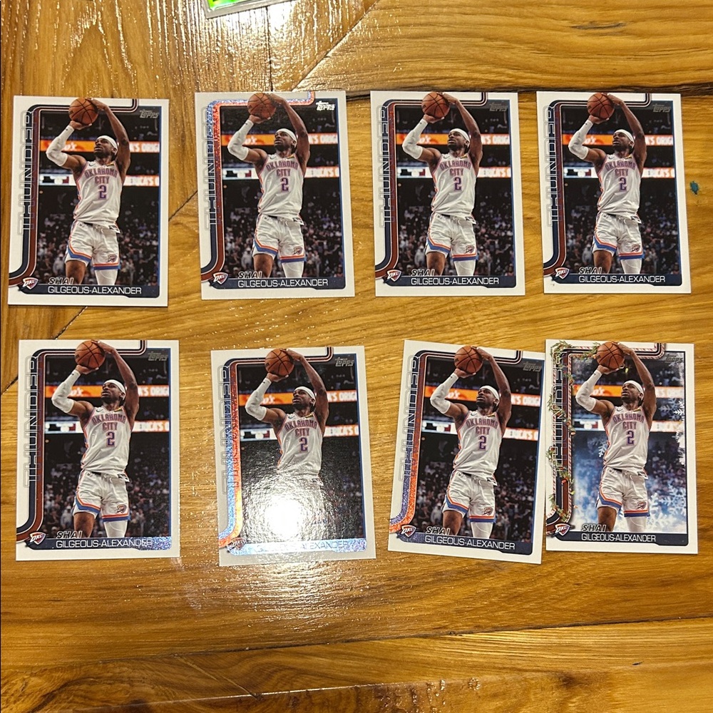 Topps and Topps holiday Shai Gilgeous Alexander OKC Thunder set MVP